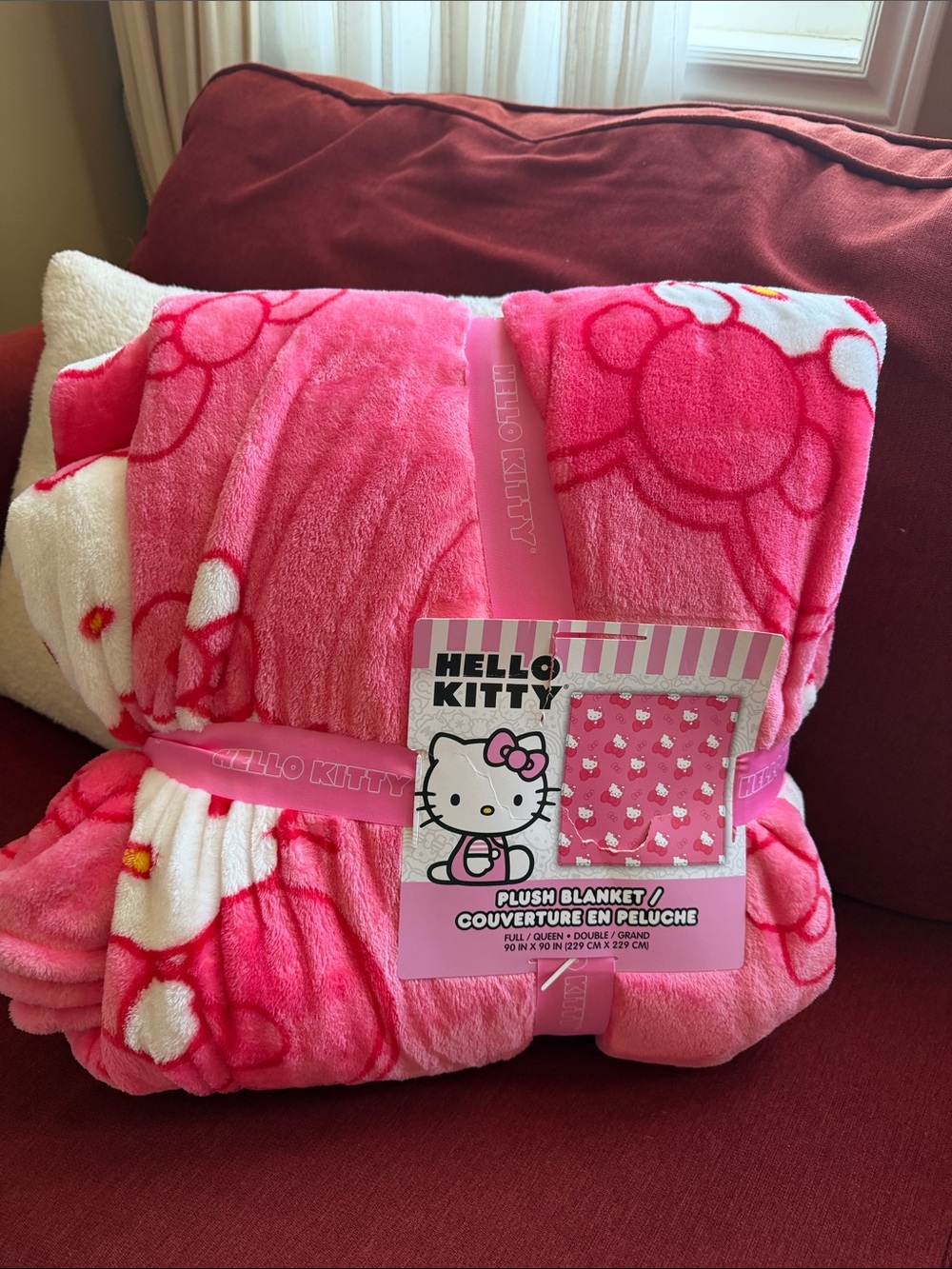 Hello Kitty Plush Throw Blanket